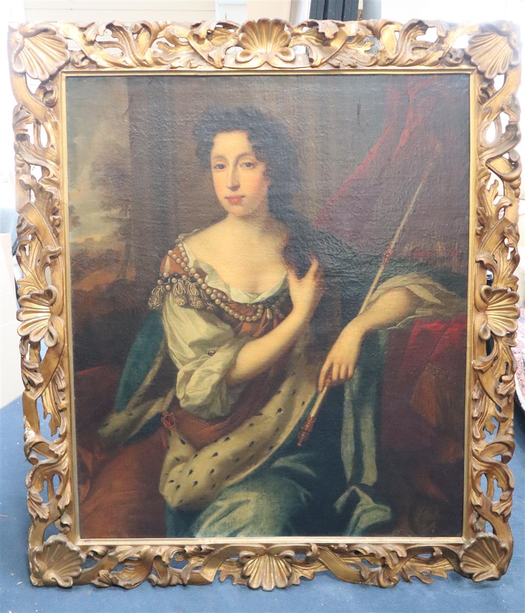 Manner of Sir Godfrey Kneller (1646-1723) and Manner of Willem Wissing (1646-1687) Portraits of James II and [probably] Mary of Modena